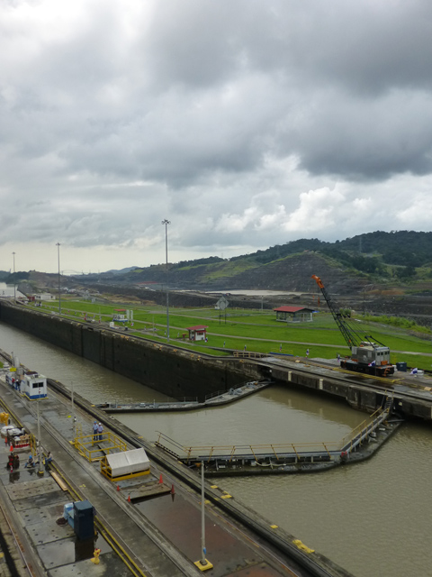 Pedro Miguel Locks with new construction in background