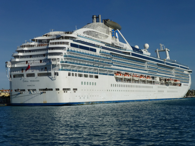 Coral Princess Aft - Note covers on the corners of aft