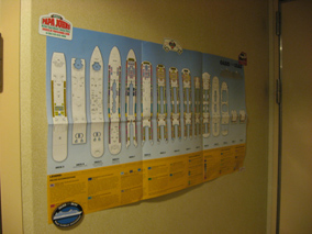 Map of Oasis of the Seas on cabin wall