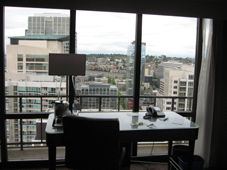 "Water View" room from Westin Seattle - but only if you stood next to the window and looked left to Lake Union