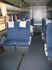 Coach Seats on Amtrak - big and comfy for daytime trips