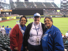 Olivia, Suzy & Vicky at SafeCo Field Mariners Game